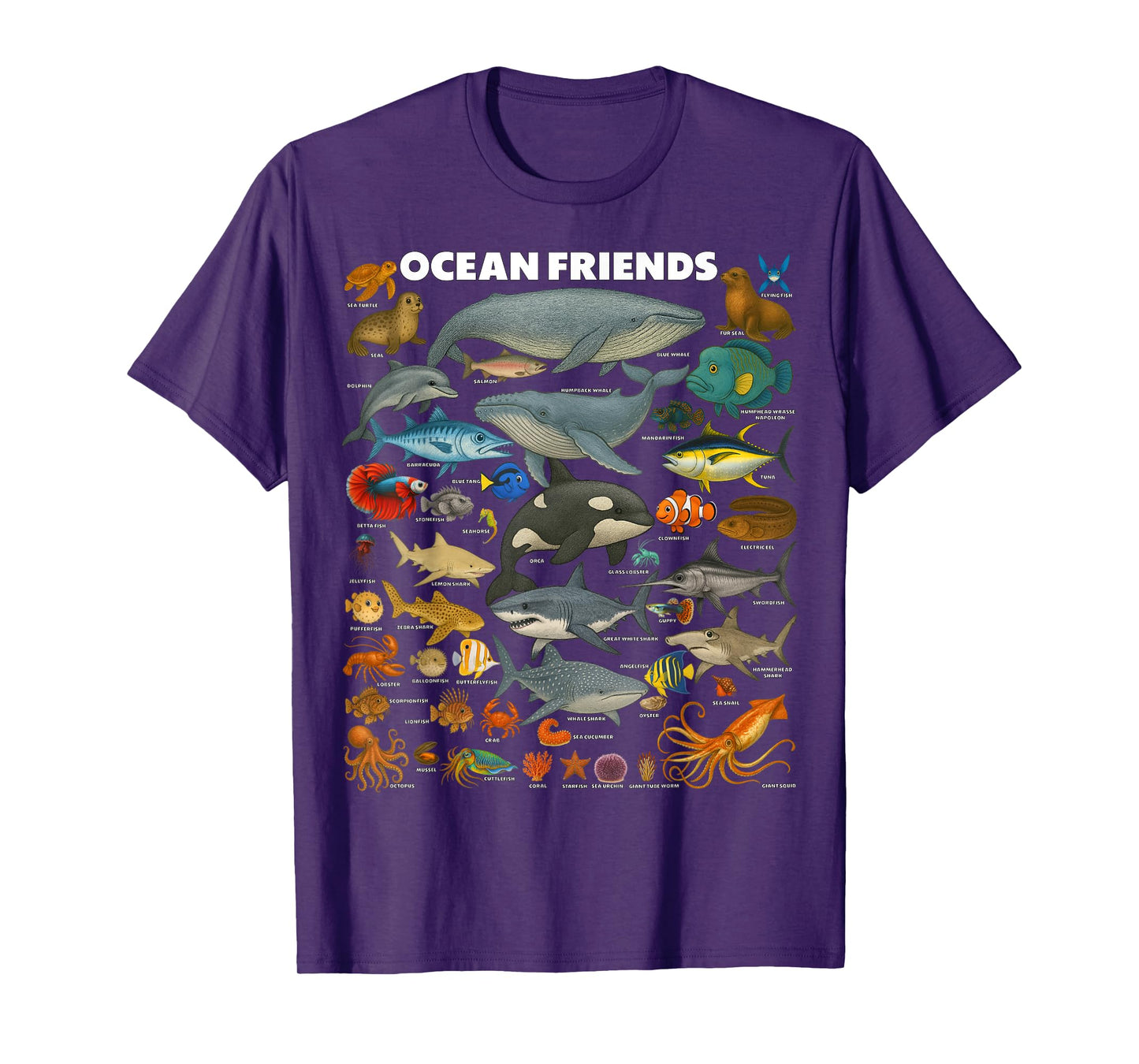 Ocean Friends: Amazing Sea Life for Kids from Tiny to Giant T-Shirt