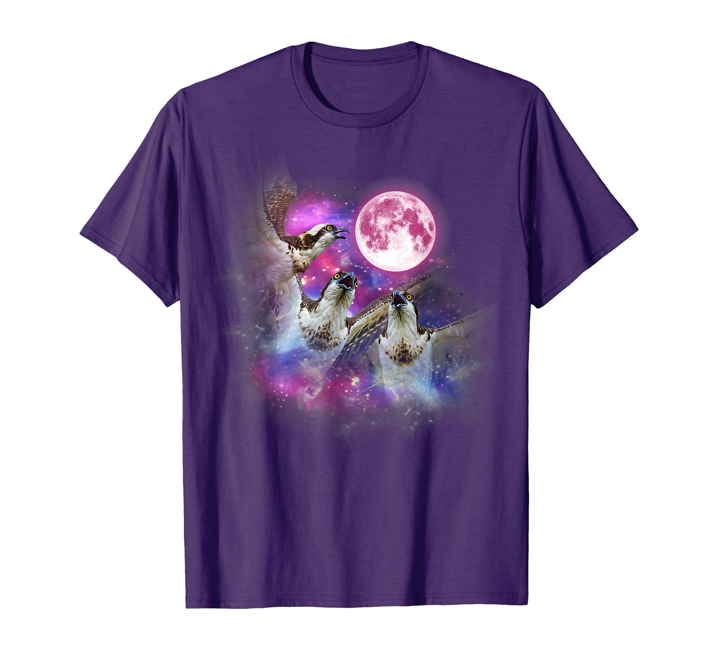 Osprey Howling At The Moon Wildlife colorful T-Shirt