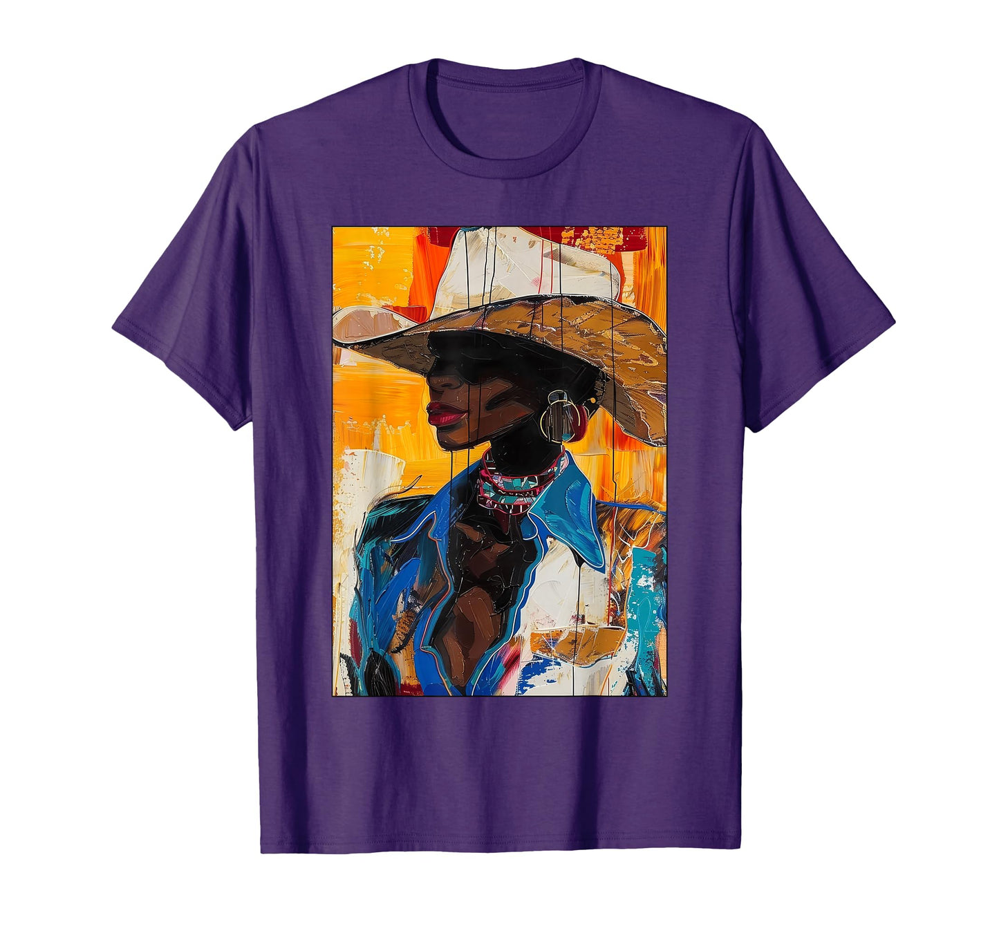Black Cowgirl African American Melanin Western Rodeo Cowboy T-Shirt