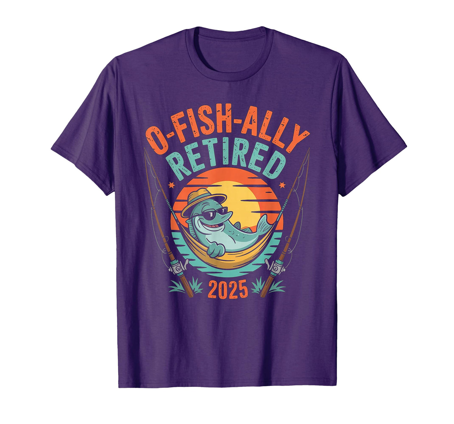 O-Fish-Ally Retired 2025 Funny Retirement Design T-Shirt
