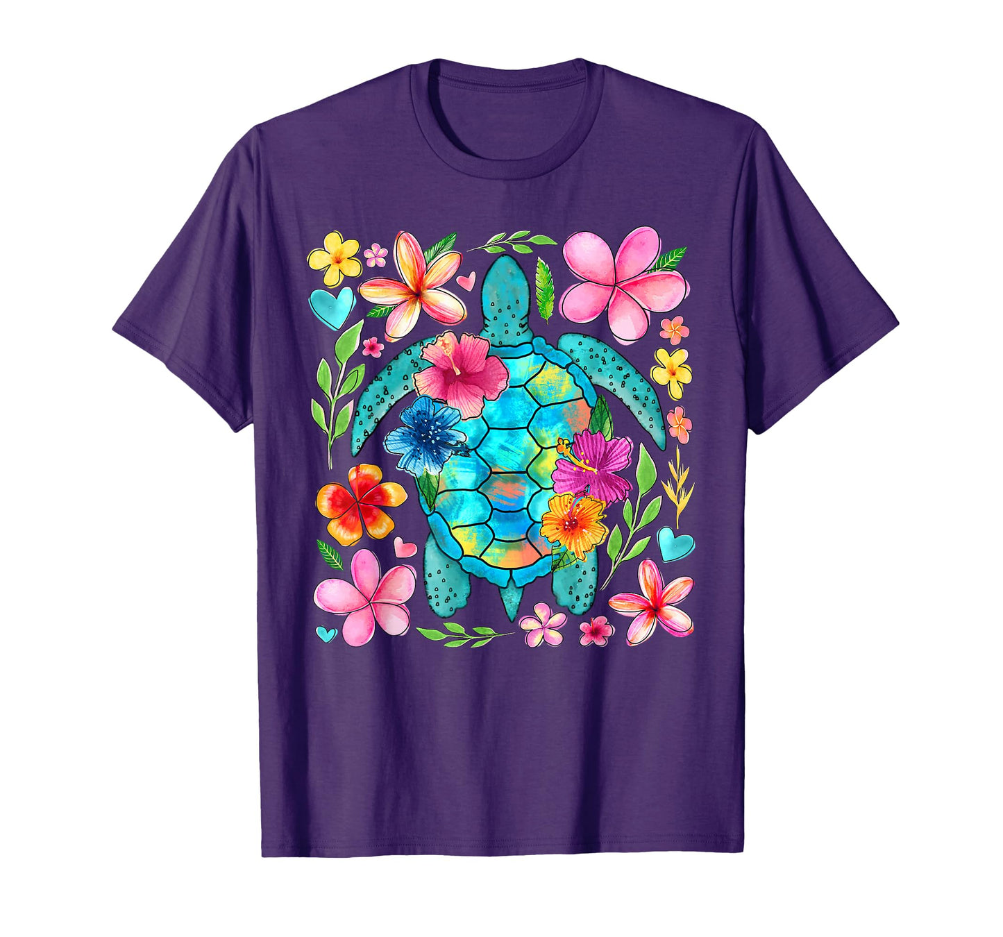 Boho Floral Turtle Save The Sea Turtle Ocean Animals T-Shirt