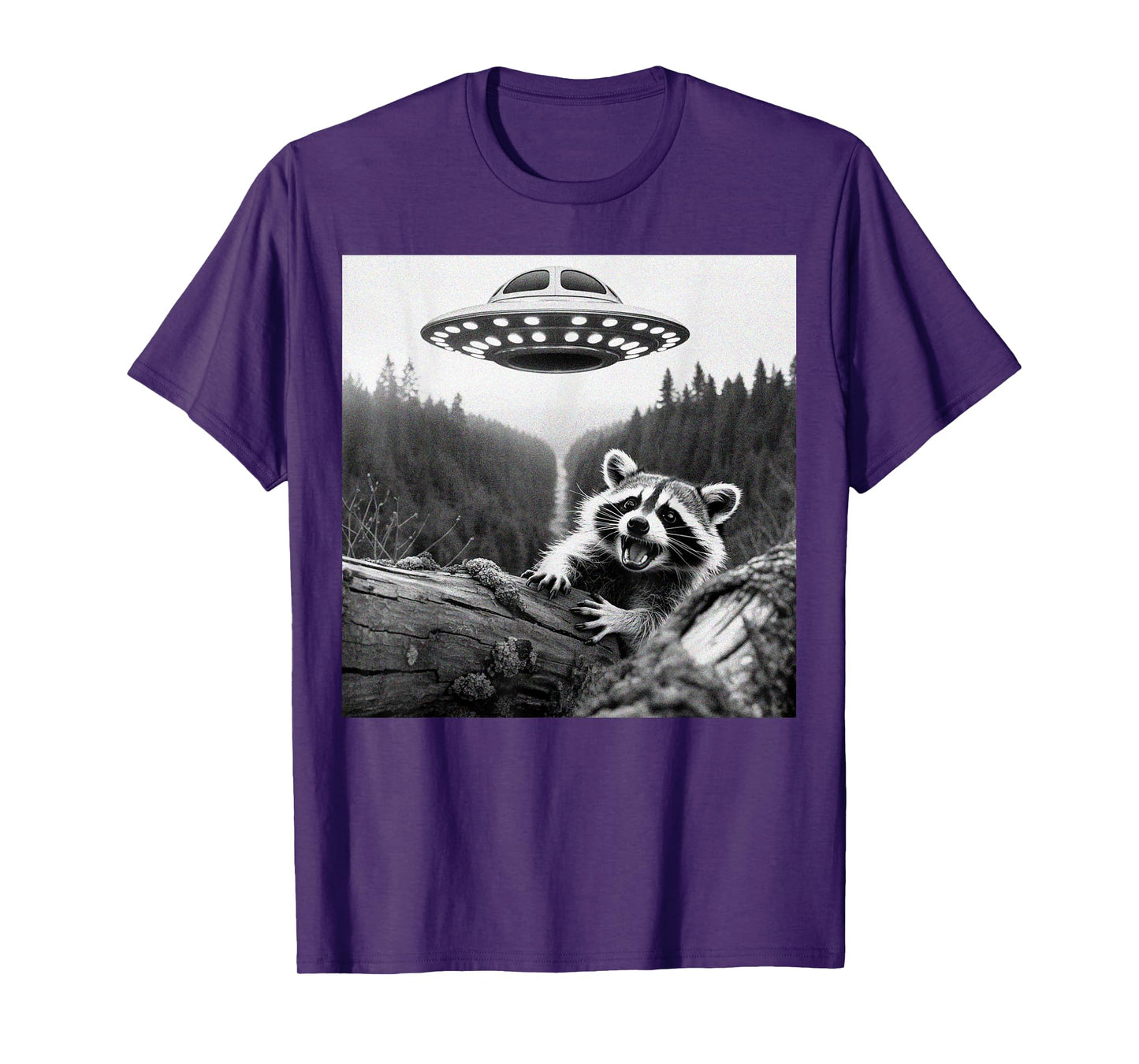 Raccoon Evades UFO Abduction T-Shirt