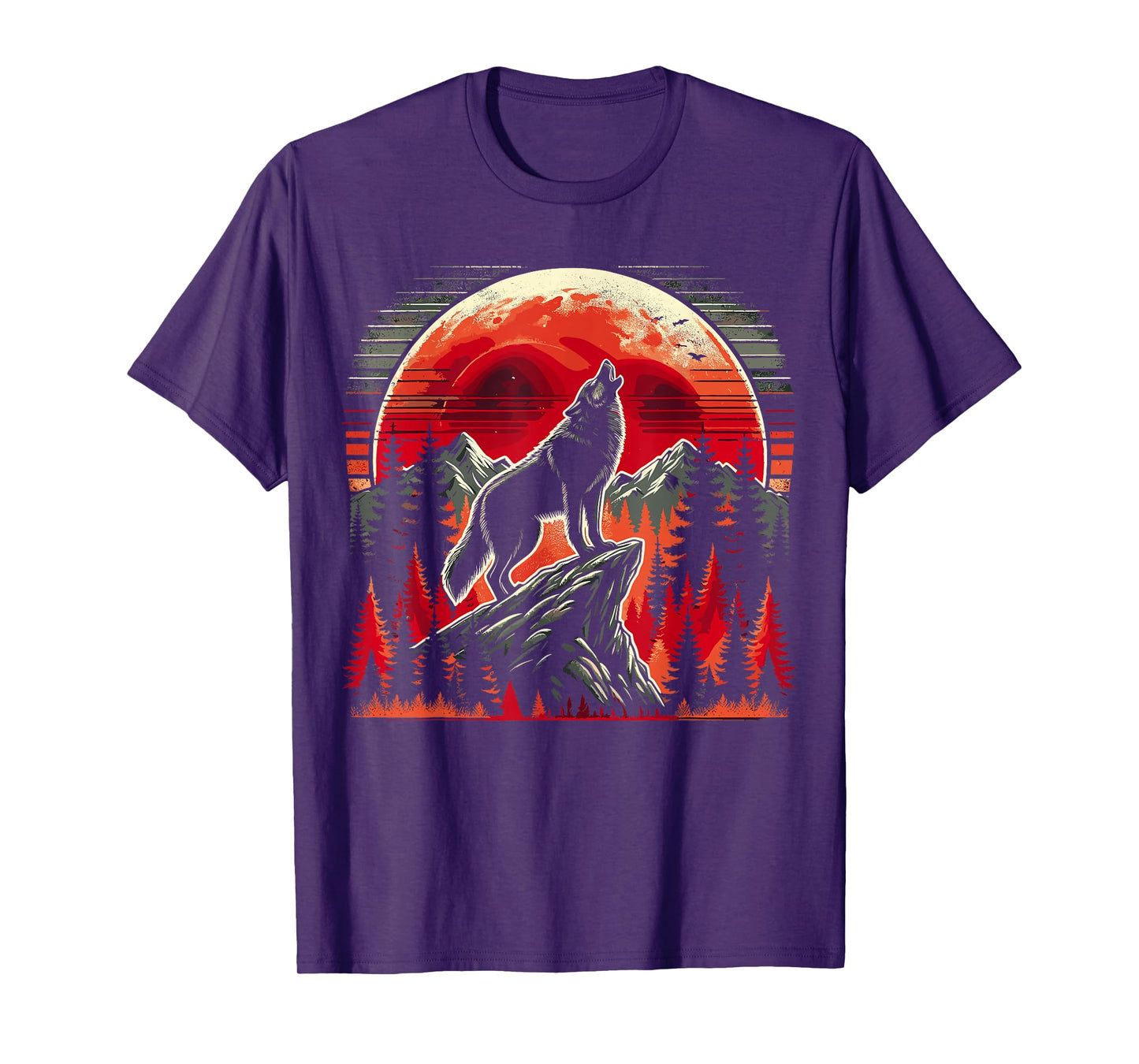 Wolf Graphic Nature Mountains Wildlife T-Shirt