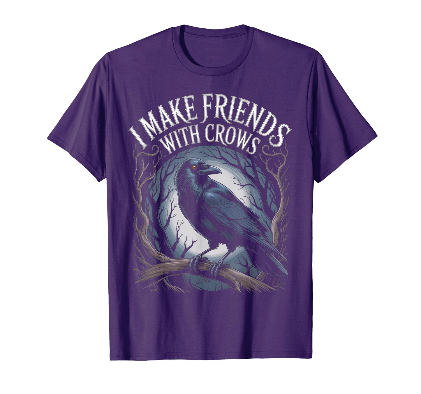 Friends with Crows Animal Gothic Birds Animal Funny Crow T-Shirt
