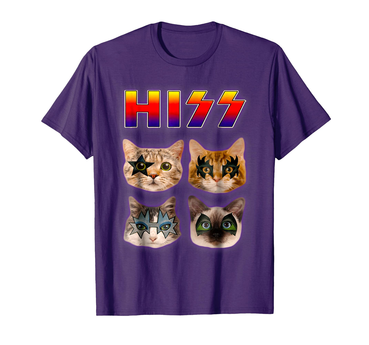 Hiss Funny Cats Kittens Rock Rockin T-Shirt