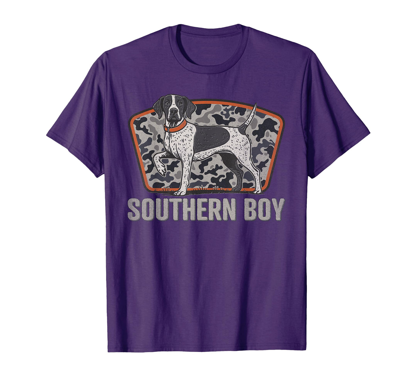 Southern Boy Hunting Dog Camo Retro Outdoor Local Boy Pride T-Shirt