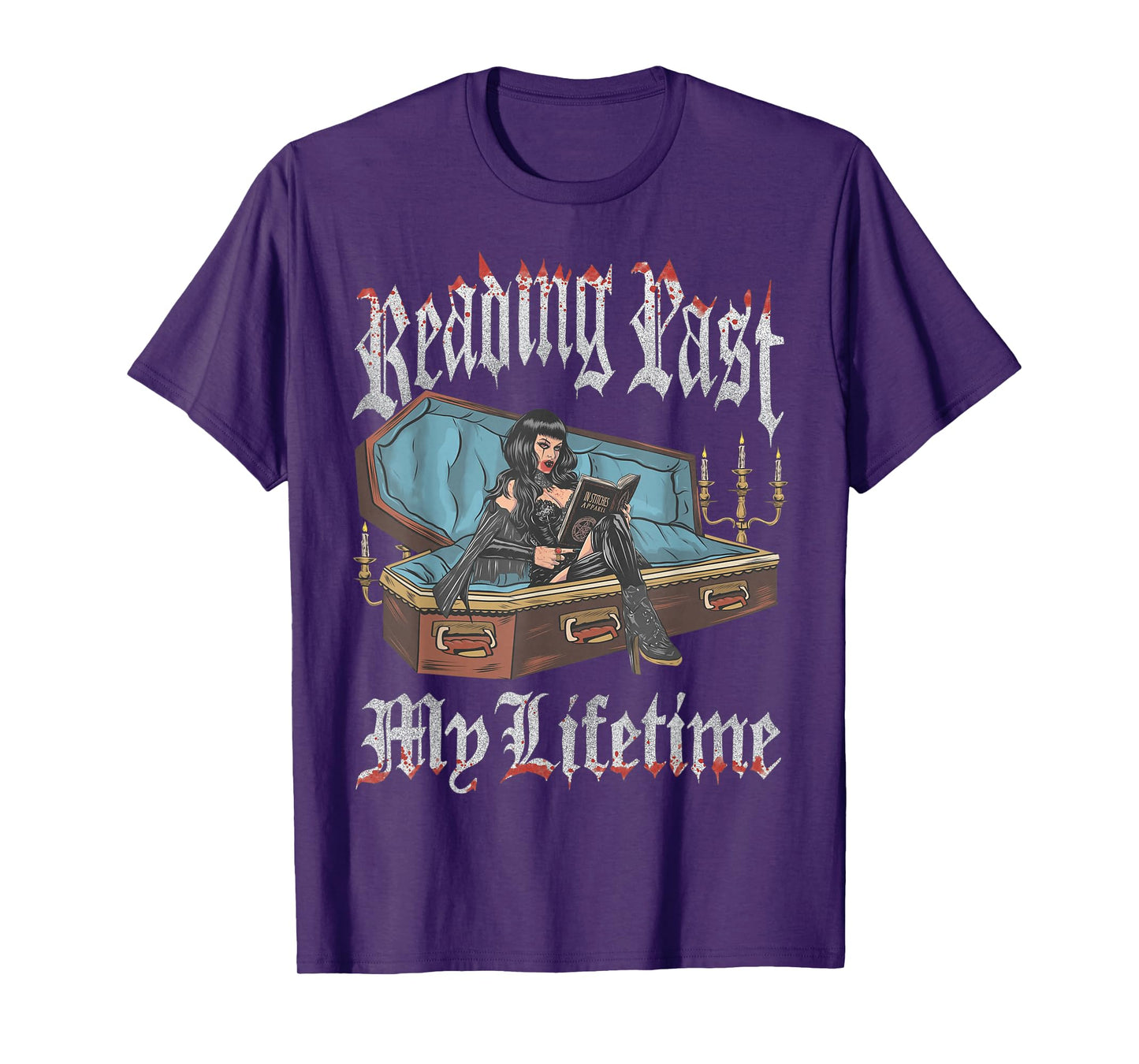 Vintage Retro Reading Past My Lifetime Graphic Tee T-Shirt