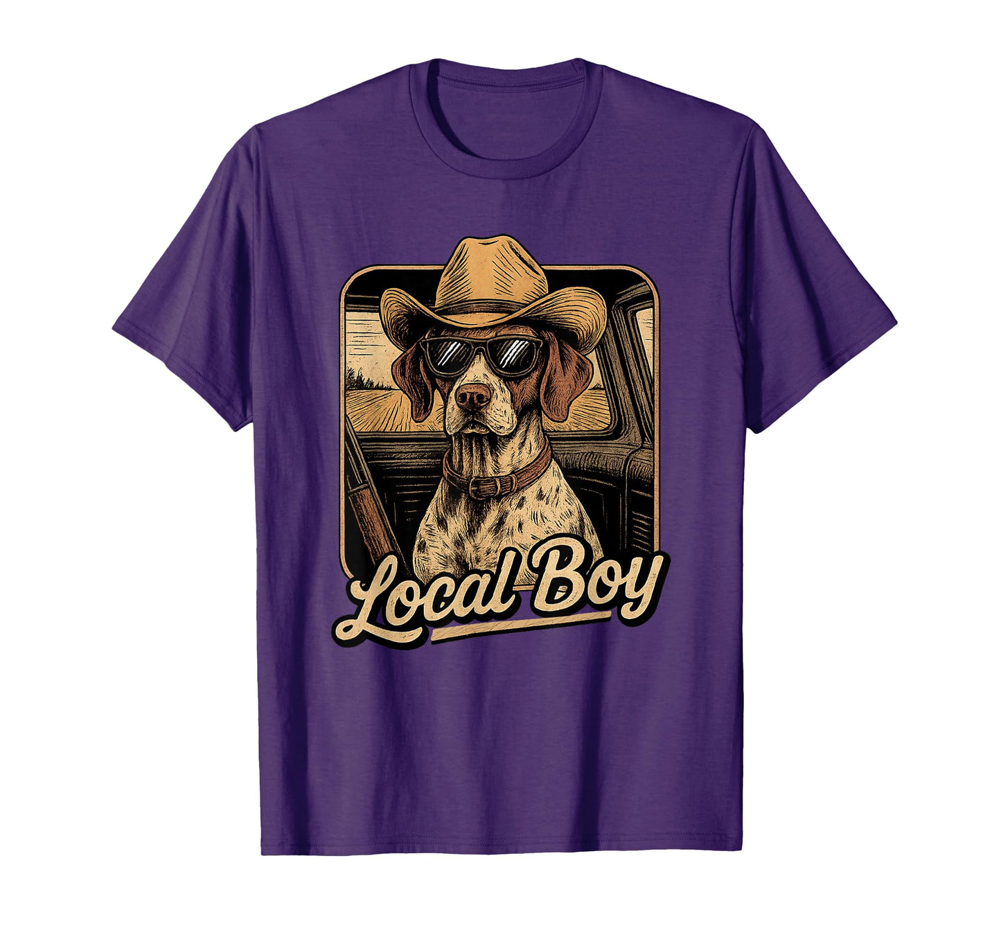 Local Boy Hunting Dog Retro Southern Country Pride Vintage T-Shirt