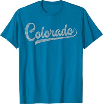 Colorado Baseball Fan Vintage Rocky Mountains T-Shirt