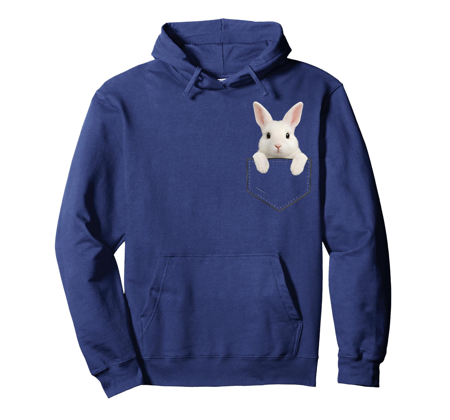Cute Bunny Pocket Rabbit Easter Men Women Boys Girls Kids T-Shirt - Hoodie | Navy