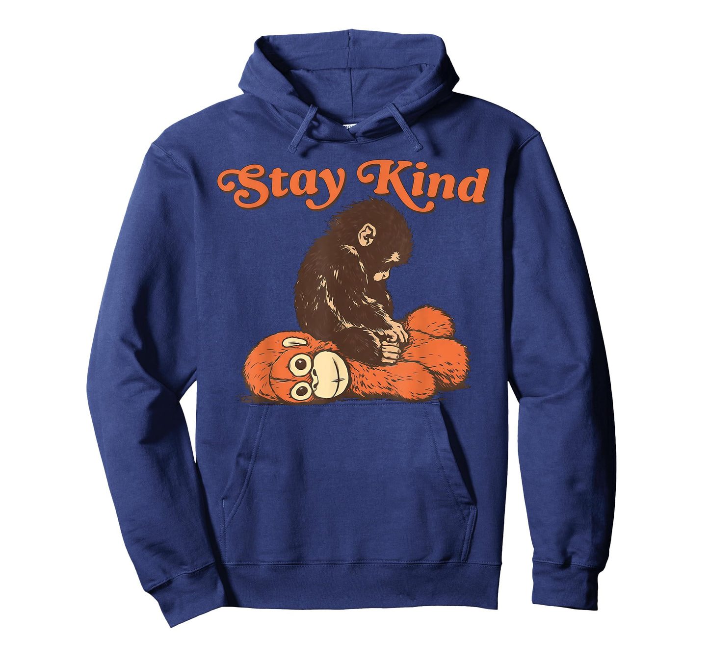 Stay Kind Baby Monkey Punch Plush Men Women Kids T-Shirt - Hoodie | Navy