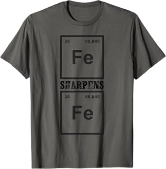Iron Sharpens Iron Christian Faith Bible Verse Graphic T-Shirt