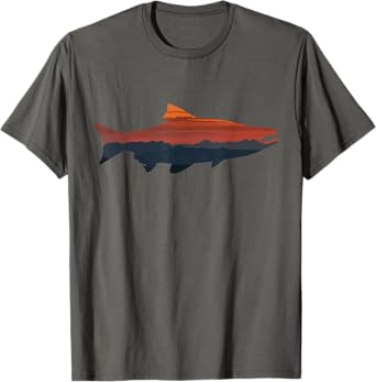 Salmon Fishing Nature Outdoor Hiking Camping Fisherman T-Shirt