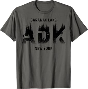 Saranac Lake Adirondack Mountains New York Souvenir T-Shirt T-Shirt