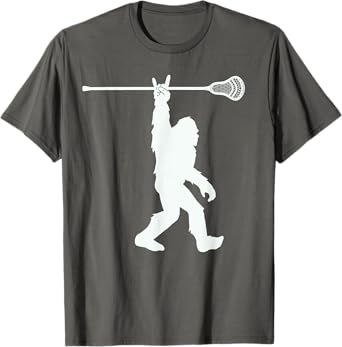 Lacrosse-Shirt Vintage Lax Bigfoot Sasquatch Youth Men Boys T-Shirt