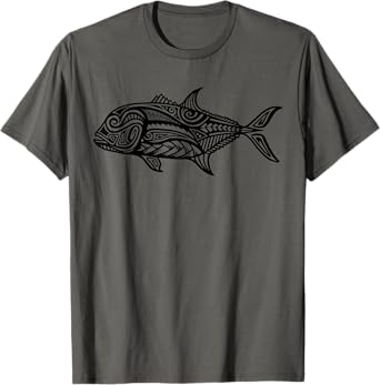 Hawaii Tribal Style Ulua fish for Hawaiian beach lover Cool Men Women Kids T-Shirt