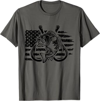 Fishing Lover Bass Crew Fisherman T-Shirt