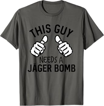 Hop Seltzer Swag 2 Men's Jager Bomb Funny Alcohol Spirits Graphic T-Shirt Grey Small