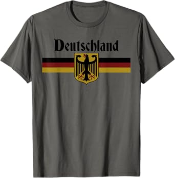 DEUTSCHLAND German Flag Eagle Coat of Arms Banner Vintage T-Shirt