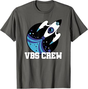 I Love VBS 2025 Space Crew Vacation Bible School Rocket T-Shirt