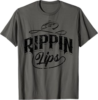 Funny Rippin Lips Bass Pro Fishing Gift Men Women Fishermen T-Shirt
