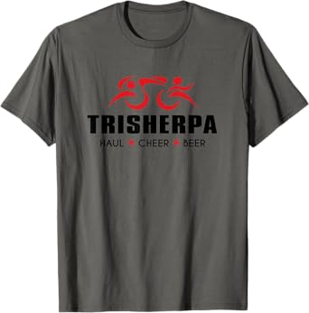 TRISHERPA Tri Sherpa Triathlon Inspired - Haul Cheer Beer T-Shirt