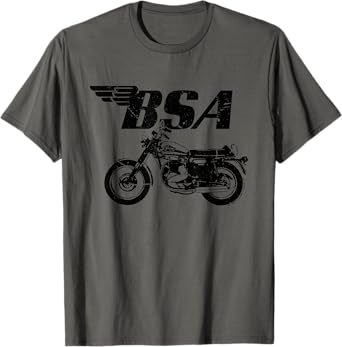 BSA Logo Distressed Thunderbolt Motorcycle T-Shirt