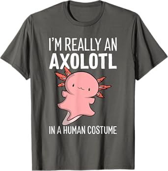 I'm Really An Axolotl In A Human Costume Halloween Chibi T-Shirt