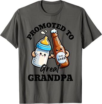 Promoted To Great Grandpa Est. 2025 T-Shirt