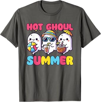 Summerween Hot Ghoul Summer Halloween Ghost T-Shirt