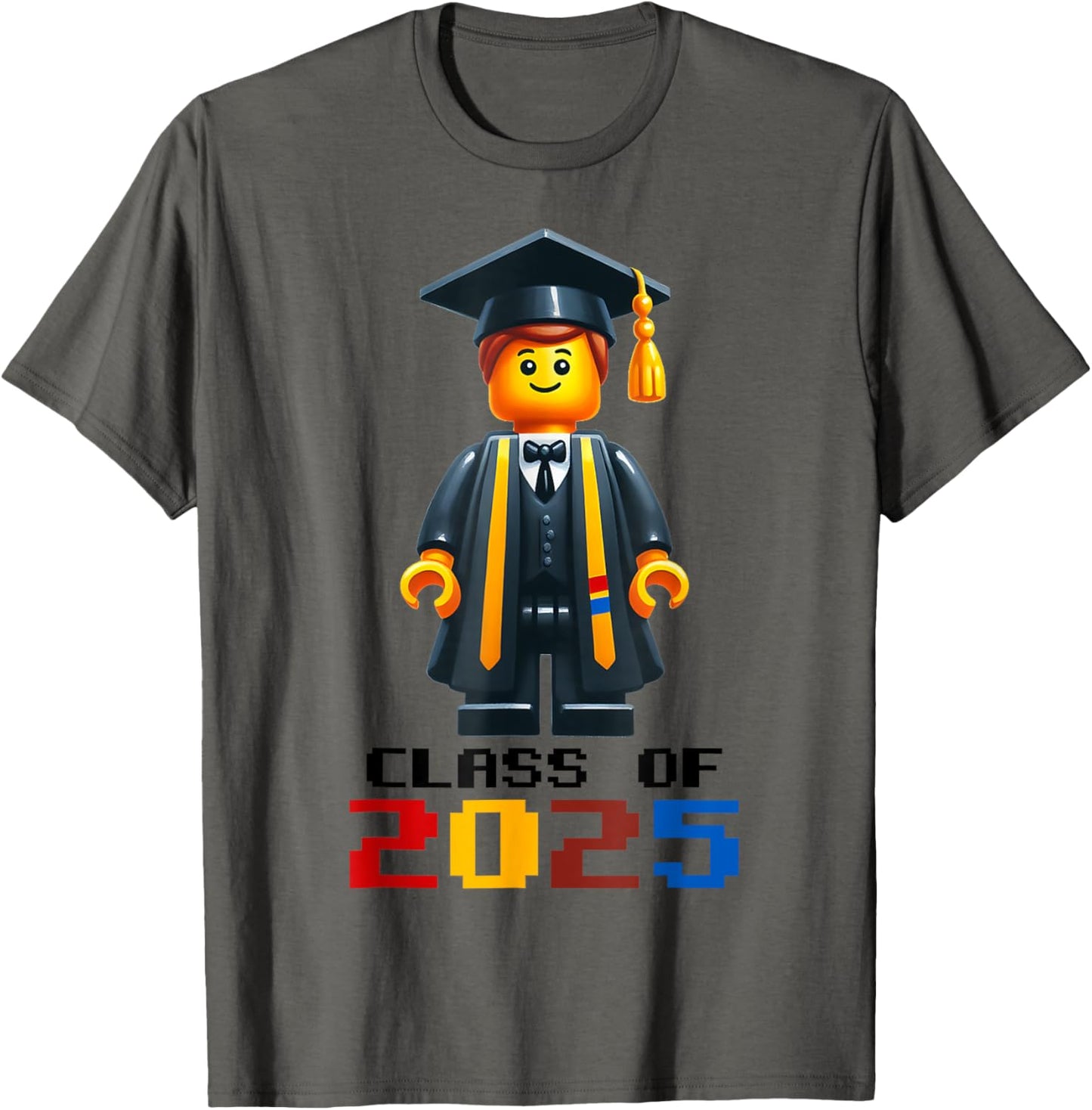 Graduation Class Of 2025 Bricks Building Master Builder T-Shirt