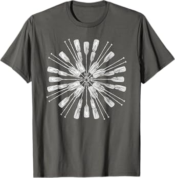Oar Mandala - Kayak Canoe & Boating Art Design T-Shirt