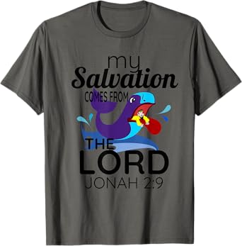 Christian Faith Bible Scripture Verse Jonah Whale T Shirt T-Shirt