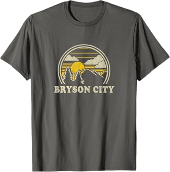Bryson City North Carolina NC T Shirt Vintage Hiking Tee T-Shirt