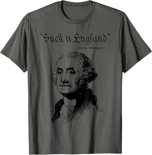Suck it England Funny 4th of July USA Flag Graphic T-Shirt