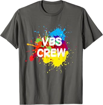 VBS 2022 Crew Vacation Bible School Paint Splatter T-Shirt