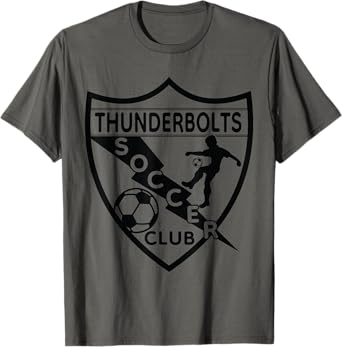 Marvel Studios Thunderbolts Soccer Club Team Logo Costume T-Shirt
