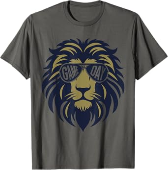 Football Game Day Lion Vintage T-Shirt