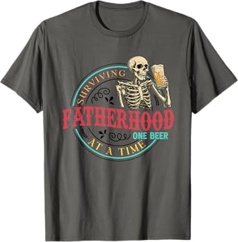Surviving Fatherhood One Beer At A Time Father's Day Vintage T-Shirt