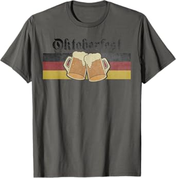 Oktoberfest Germany Beer Festival Deutschland Flag Vintage T-Shirt