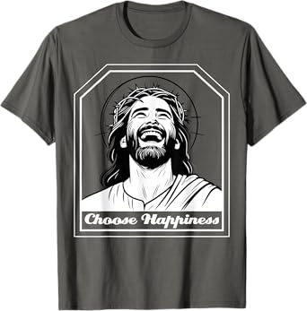 Jesus Christ laughing Joy Happy Smile Positive Souvenir Gift T-Shirt