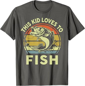 Kids Loves To Bass Fishing-Shirt Boy Toddler Funny Fisherman T-Shirt