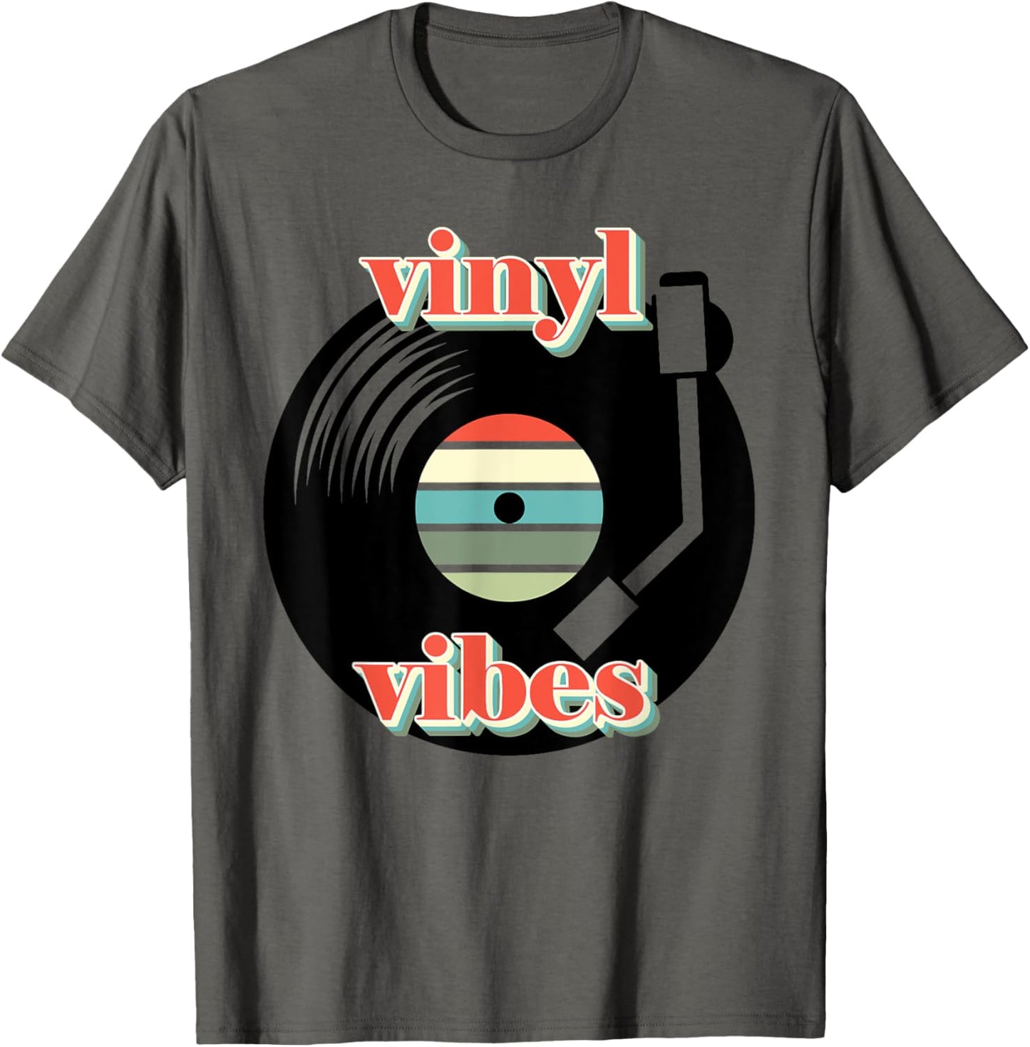 Vinyl Record Player Sketch Drawing Retro 70's Vibe Seventies T-Shirt