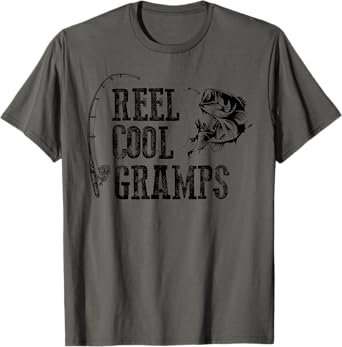 Gramps Fishing: Reel Cool Gramps Funny Gift T-Shirt
