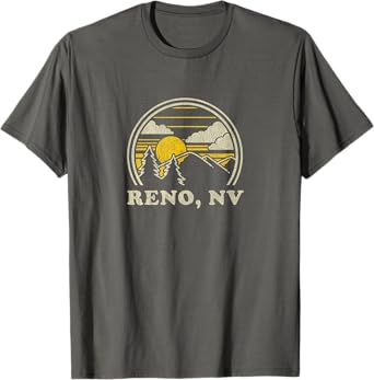 Reno Nevada NV T Shirt Vintage Hiking Mountains Tee T-Shirt