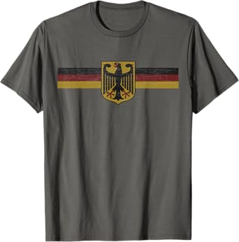 German Deutschland Flag Coat of Arms Banner Retro Vintage T-Shirt