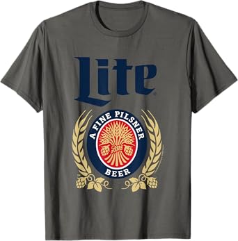 Miller Lite A Fine Pilsner Classic Vintage Logo T-Shirt