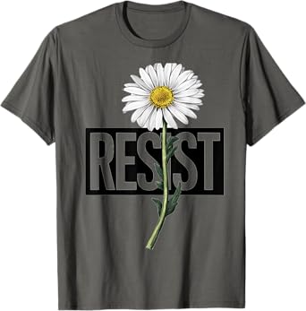 RESIST Floral Anti Trump Political Resistance Daisy T-Shirt