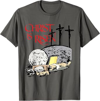 Christ Is Risen Empty Tomb Cross Jesus Risen Easter Men T-Shirt
