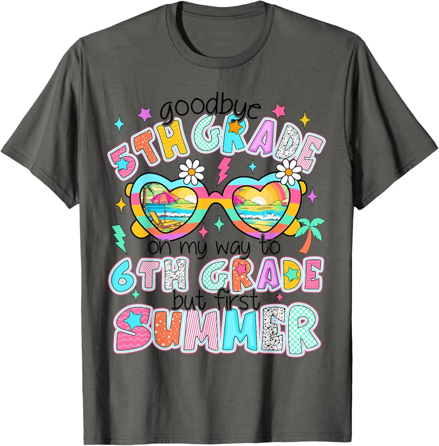 Goodbye 5th Grade Graduation To Middle School Hello Summer Fun Kids T-shirt by TeeBrew